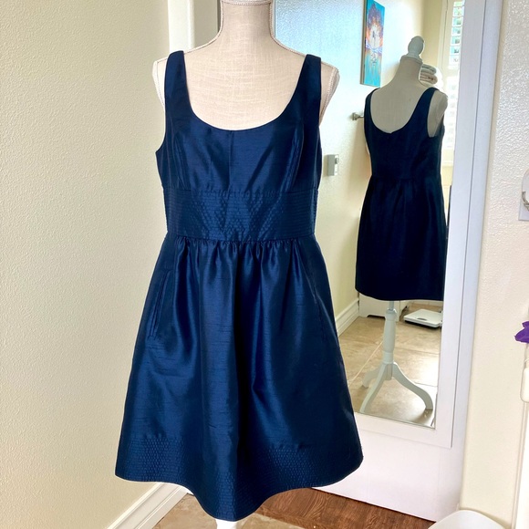 Navy blue party dress WITH POCKETS, JS Boutique size 14 - Picture 1 of 9